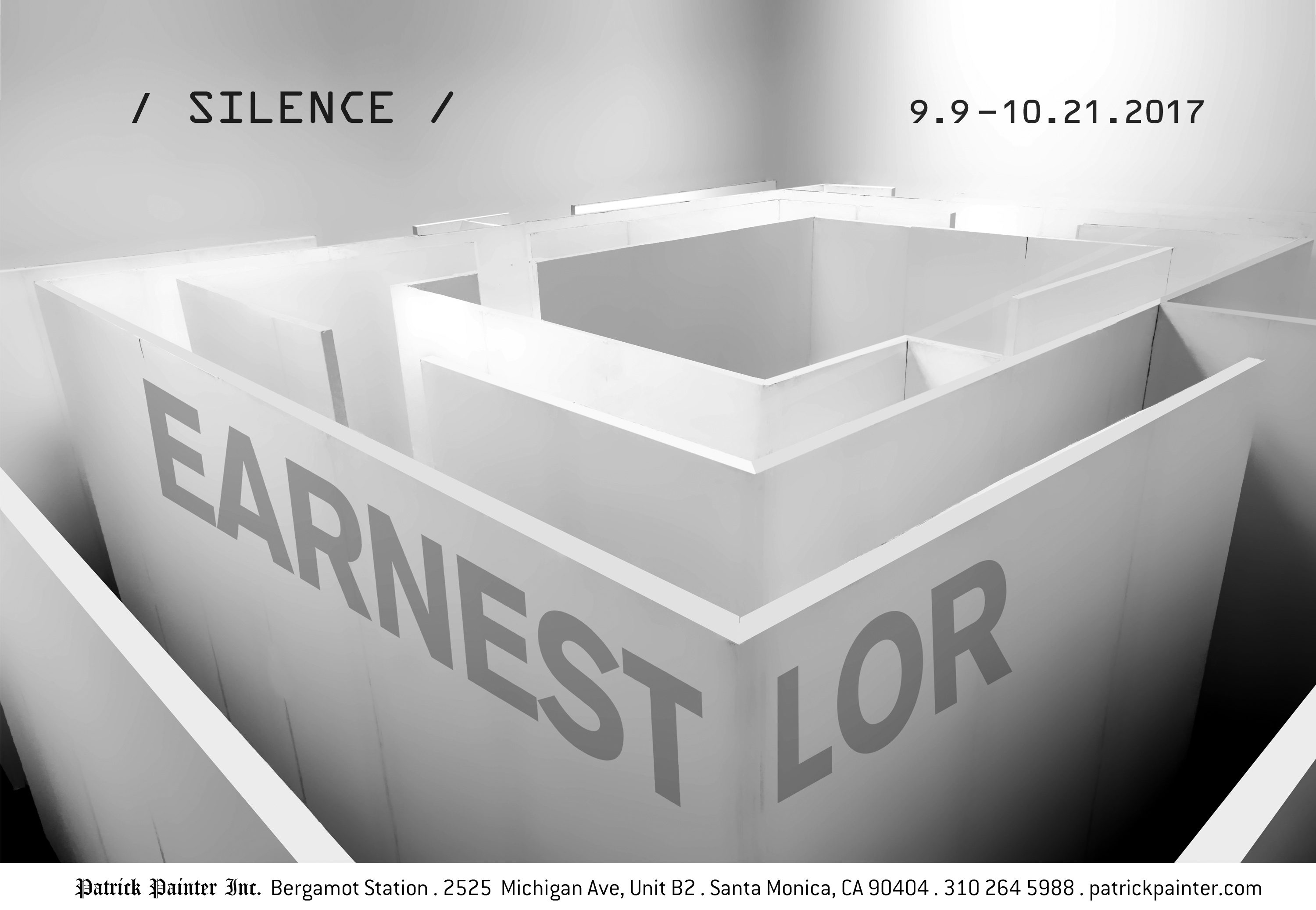 Earnest Lor – Silence exhibition showcard