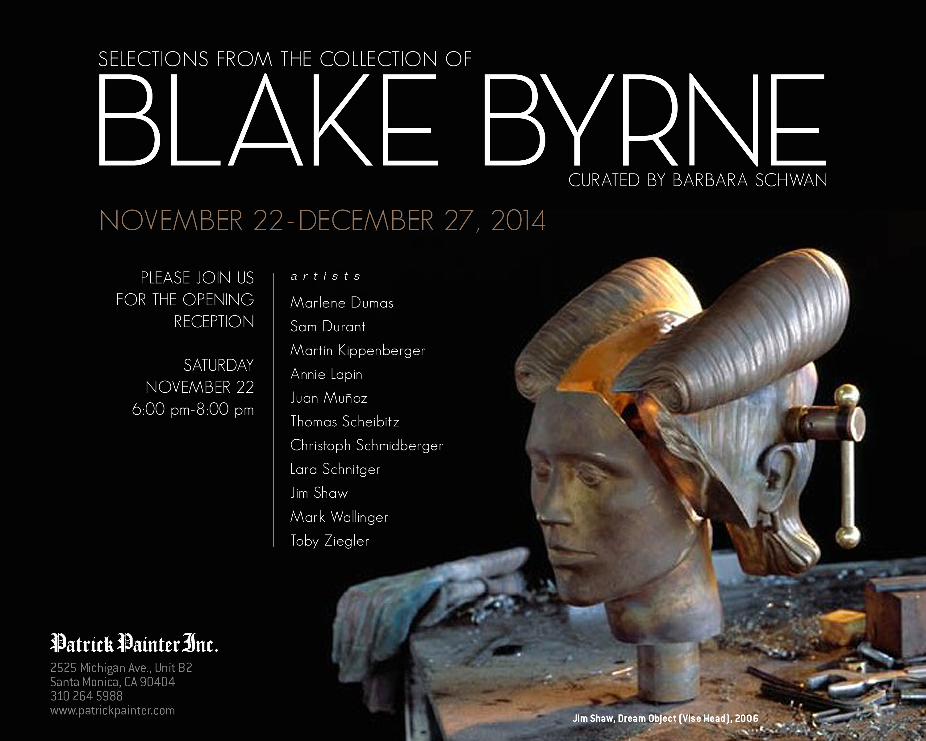 Blake Byrne exhibition showcard