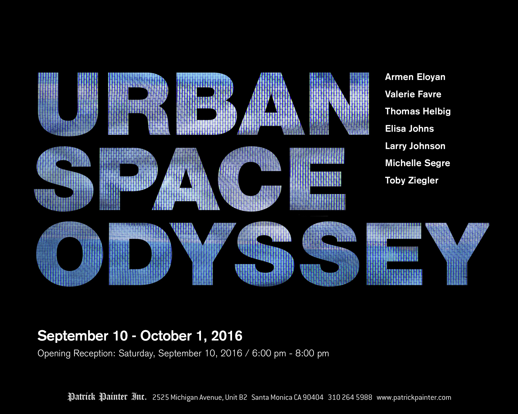 Urban Space Odyssey exhibition showcard